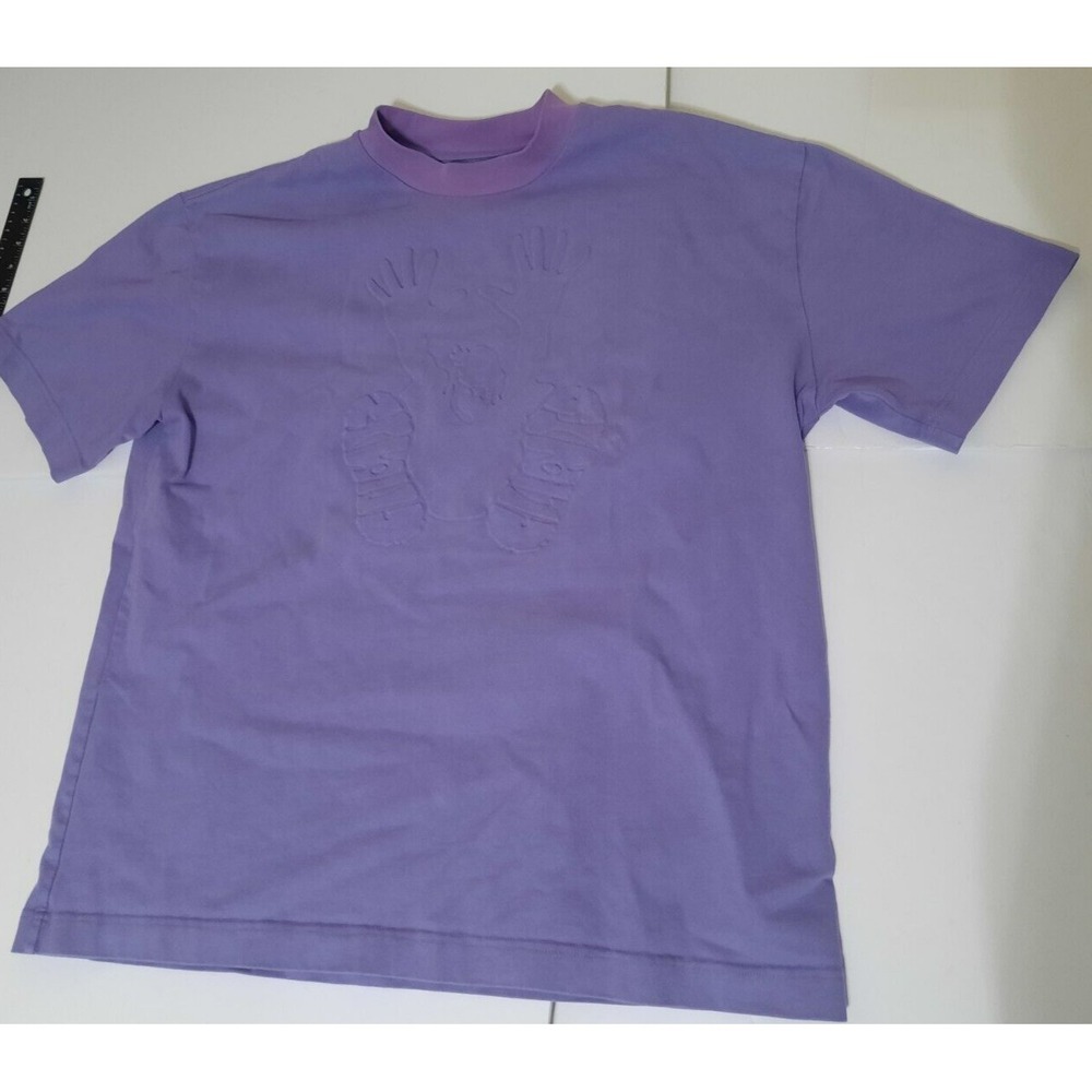 Clints Inc Mens XL Short Sleeve T Shirt Tee Heavy Embossed Skate Light Purple